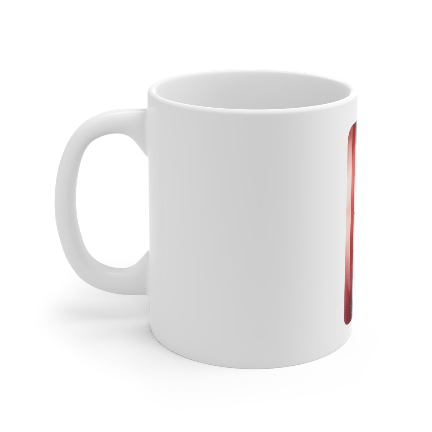 Watercolor American Flag Coffee Mug – Artistic USA Flag Mug – Patriotic Paint Splash Cup – Red White Blue Art Mug Mug 11oz