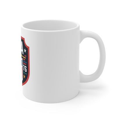 USA Shield Eagle 1776 Mug — Patriotic American Flag Coffee Cup