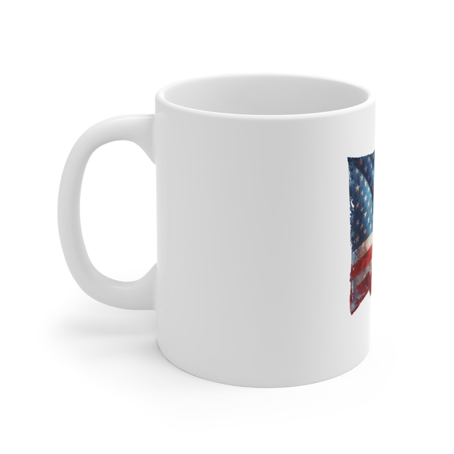 American Flag 11oz Coffee Mug - Vintage USA Patriotic Drinkware