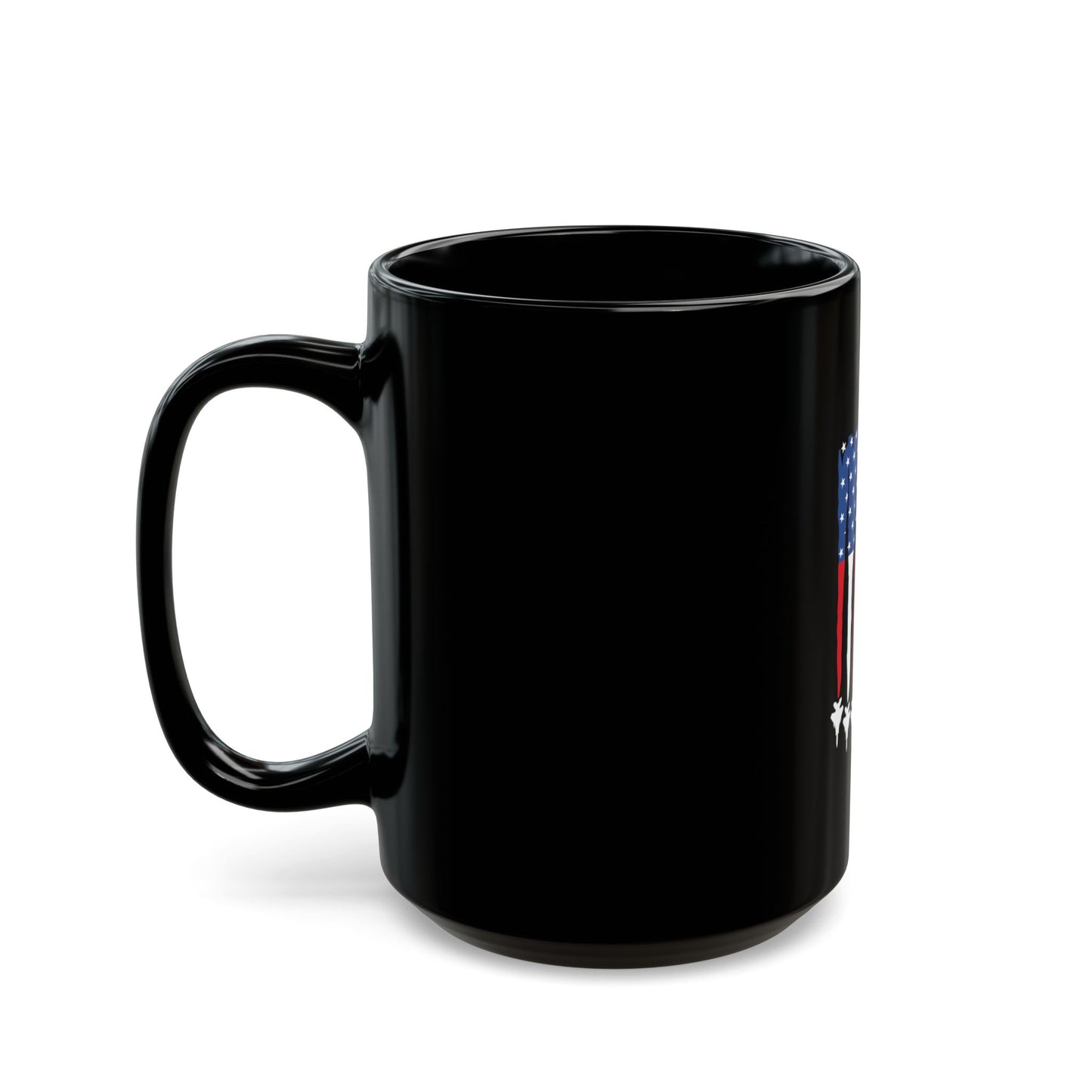 Patriotic Jet Stripe Mug – American Flag Fighter Jet Coffee Mug – USA Aviation Flag Cup – Red White Blue Military Mug (11oz, 15oz)