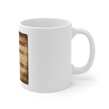 Vintage American Flag Coffee Mug – Speckled Distressed USA Flag Mug – Antique Patriotic Coffee Cup – Rustic Americana Heritage Gift Vintage American Flag Mug – Distressed USA Patriotic 11oz Coffee Cup...