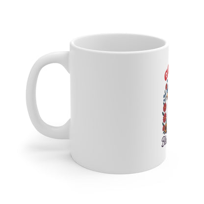 Bless America Goose Mug — Patriotic 11oz Coffee Cup