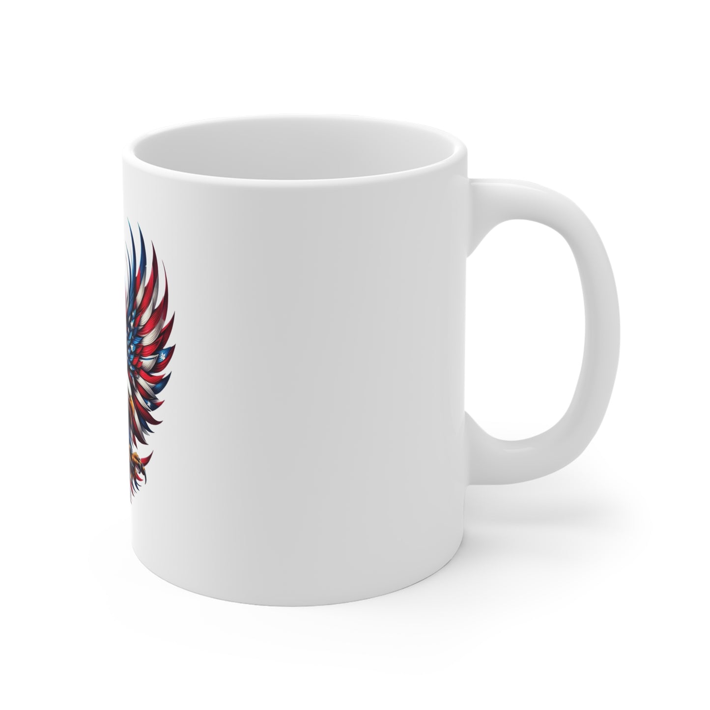 Patriotic Eagle Coffee Mug - Red White Blue Bald Eagle 11oz