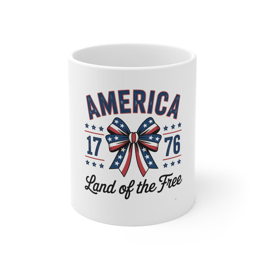 America 1776 'Land of the Free' Patriotic Mug - 11oz