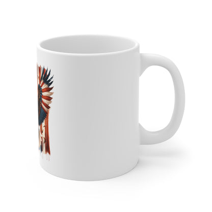 American Flag Eagle Coffee Mug — Patriotic 11oz Ceramic Gift