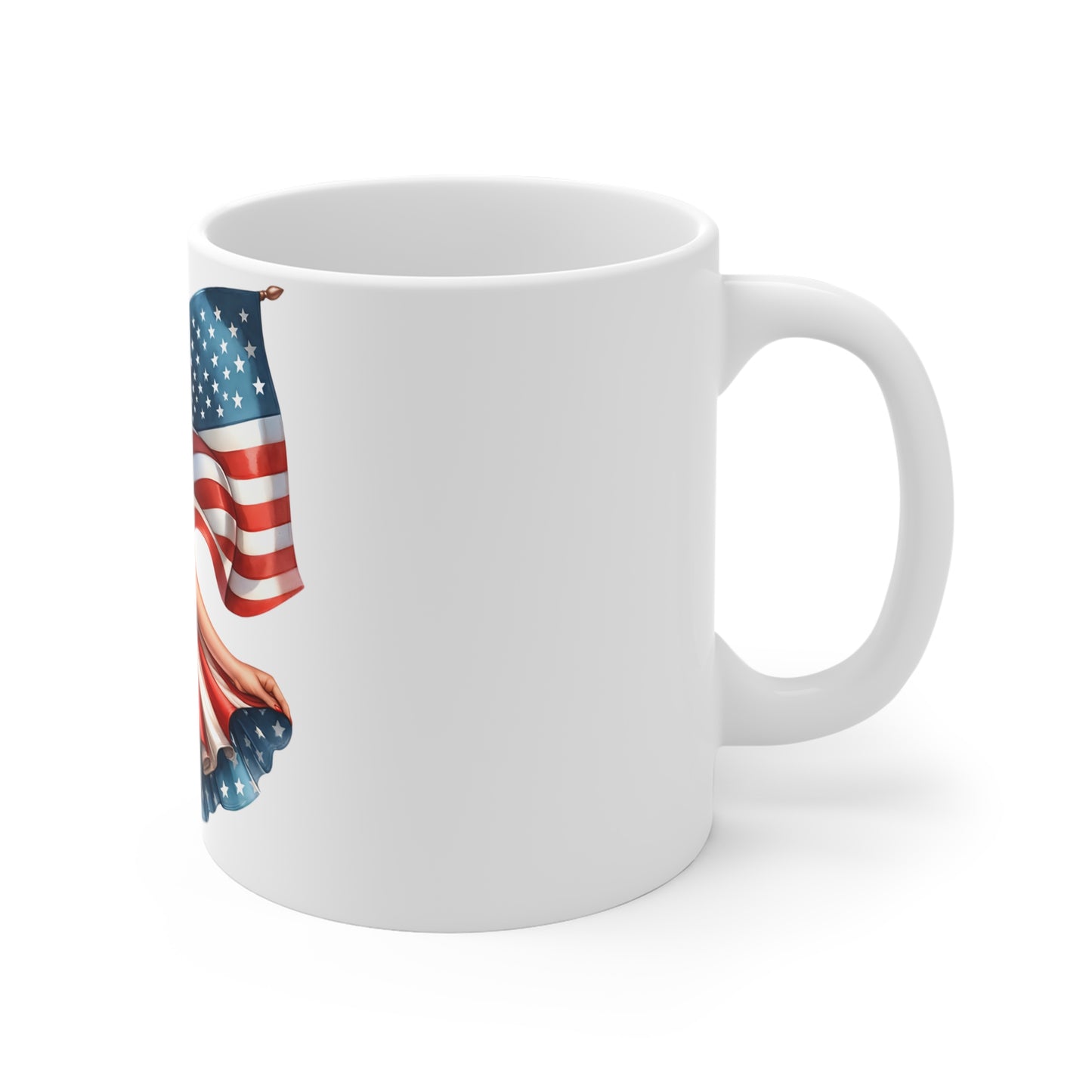 Patriotic Pin Up Dress Mug – Vintage American Flag Woman Coffee Mug – Retro USA Girl Cup – 4th of July Gift – Classic Americana Pin Up Patriotic Pin-Up 11oz Coffee Mug — Vintage American Flag Pinup...