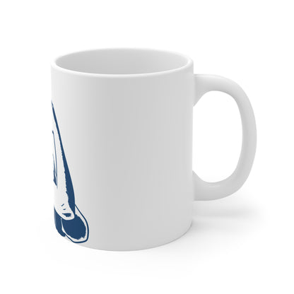Strong American Woman Coffee Mug – Rosie Style Patriotic Mug – Feminine Power USA Mug – Vintage Americana Woman Gift – Empowered Woman Coffee Cup Mug 11oz