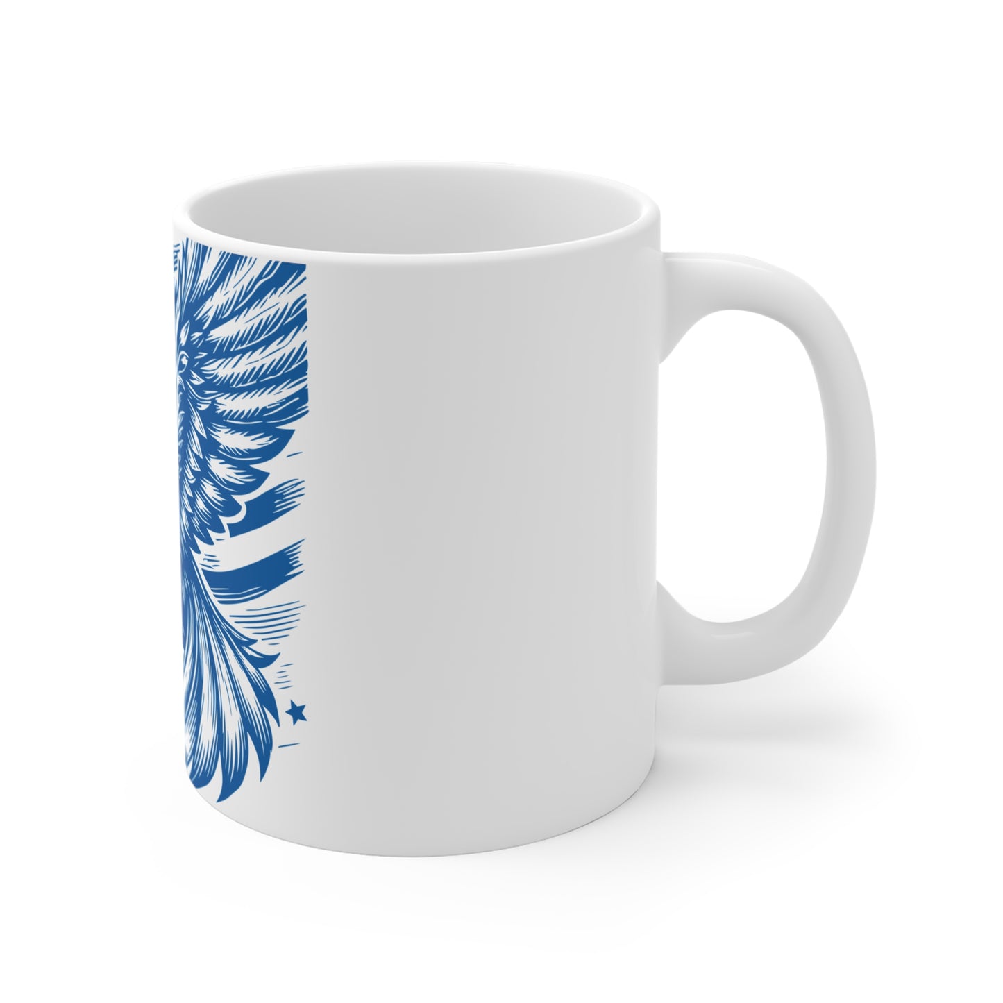 Patriotic Eagle Coffee Mug – Bold Americana Eagle Mug – USA Flag Eagle Art Cup – Strong American Pride Mug 11oz