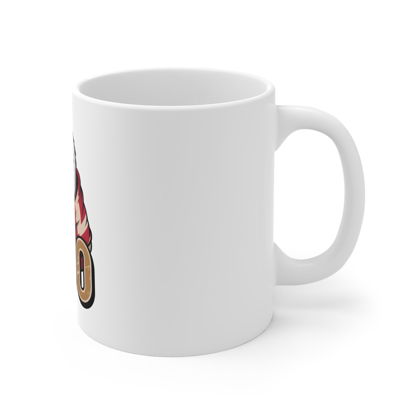 11oz Mug — Patriotic Eagle with American Flag & '250' Design