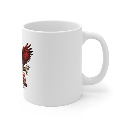 USA Eagle 250 Years Coffee Mug — Patriotic American Flag Bald Eagle 11oz