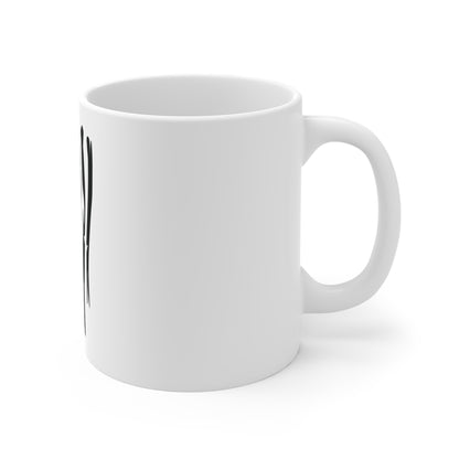 Blacked-Out Dripping American Flag Coffee Mug – Distressed Vertical USA Flag Mug – Stealth Patriotic Cup – Grunge Melt Flag Design Mug 11oz