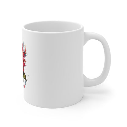 American Flag Sunflower Mug — Patriotic Floral 11oz Coffee Cup