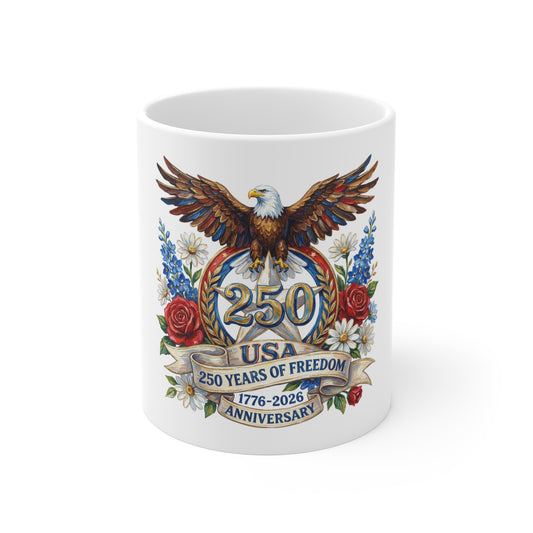 USA 250th Anniversary Eagle Mug – 1776–2026 Patriotic Coffee Cup