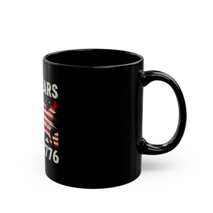 250 Years Since 1776 American Flag Map Coffee Mug — Patriotic Independence Day Gift