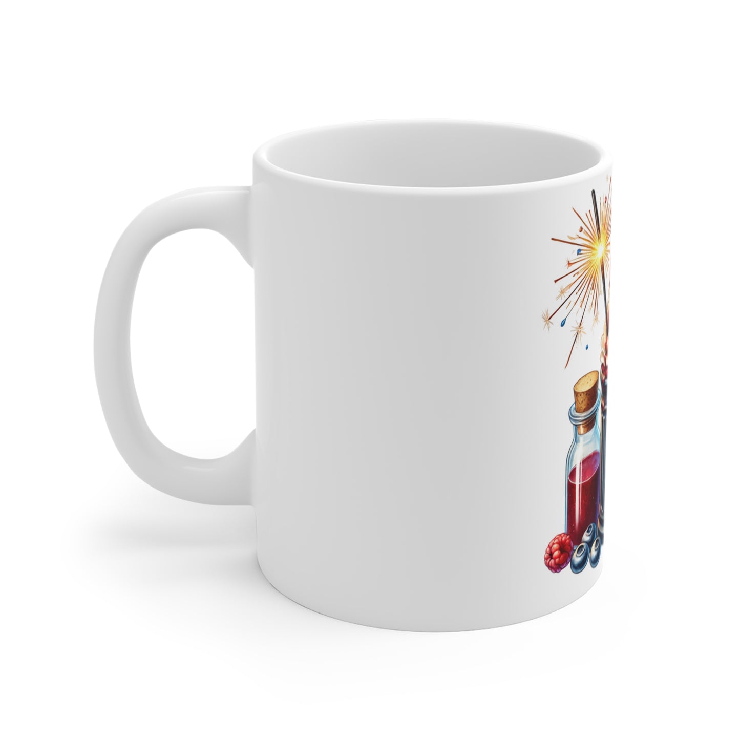 Patriotic Star Milkshake Coffee Mug – 4th of July Sparkler Mug – Red White Blue Dessert Cup – Americana Ice Cream Mug – Festive Gift Mug Patriotic Ice Cream Mug — 11oz American Flag, Firework...