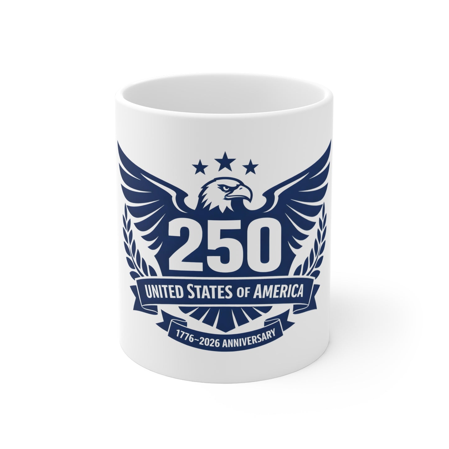 250th United States Anniversary Mug — USA 1776–2026 Eagle Commemorative Coffee Cup
