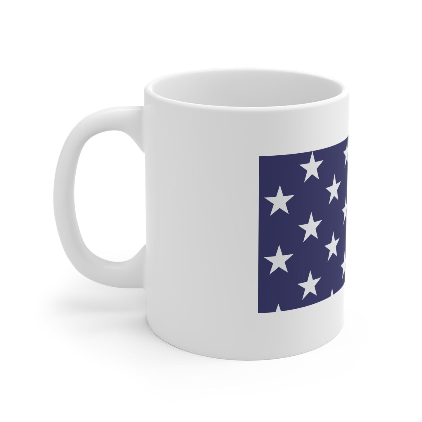 Diagonal American Flag Coffee Mug – Modern USA Flag Mug – Bold Stars & Stripes Angle Design – Contemporary Patriotic Gift Mug 11oz