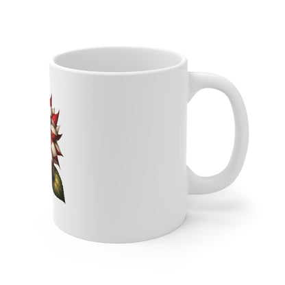 American Flag Sunflower Mug — Patriotic 11oz Coffee Cup for 4th of July & Memorial Day