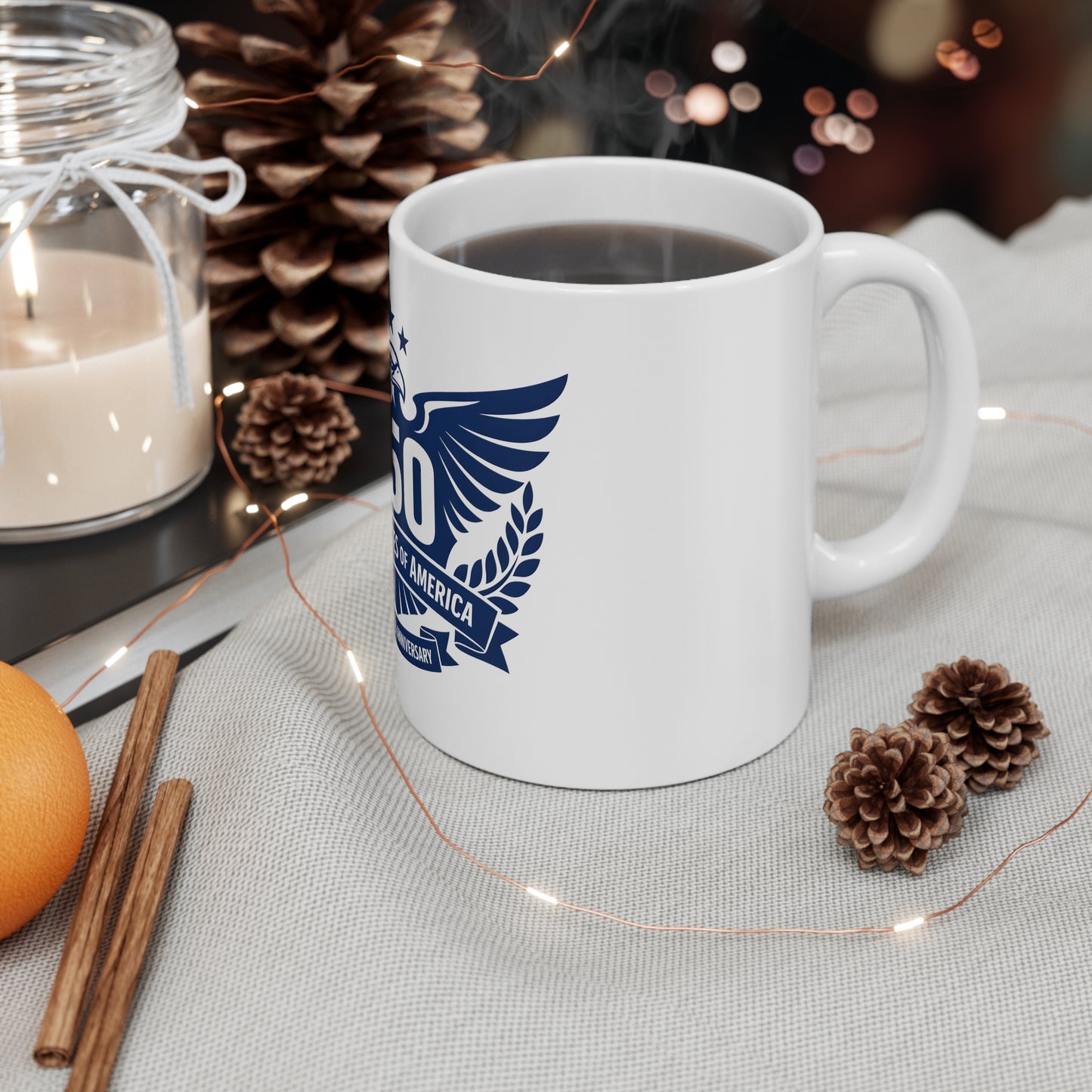 250th United States Anniversary Mug — USA 1776–2026 Eagle Commemorative Coffee Cup