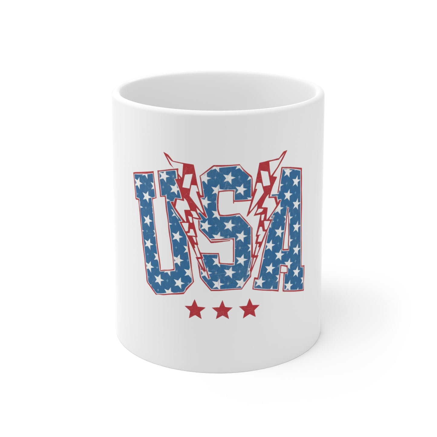 USA Stars & Stripes Mug — Patriotic 11oz Coffee Cup