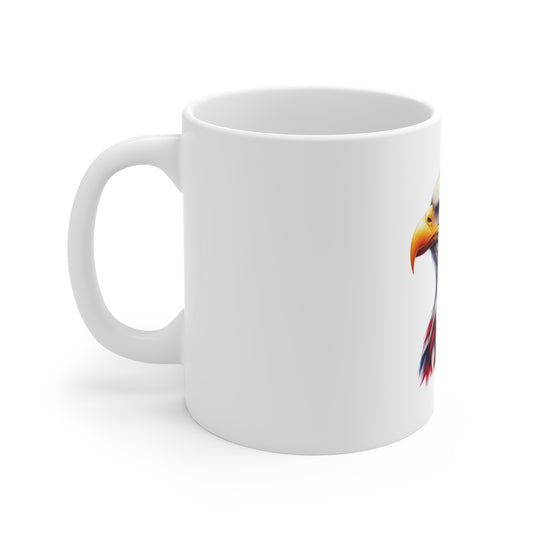 American Flag Eagle Mug - Patriotic 11oz Coffee Cup