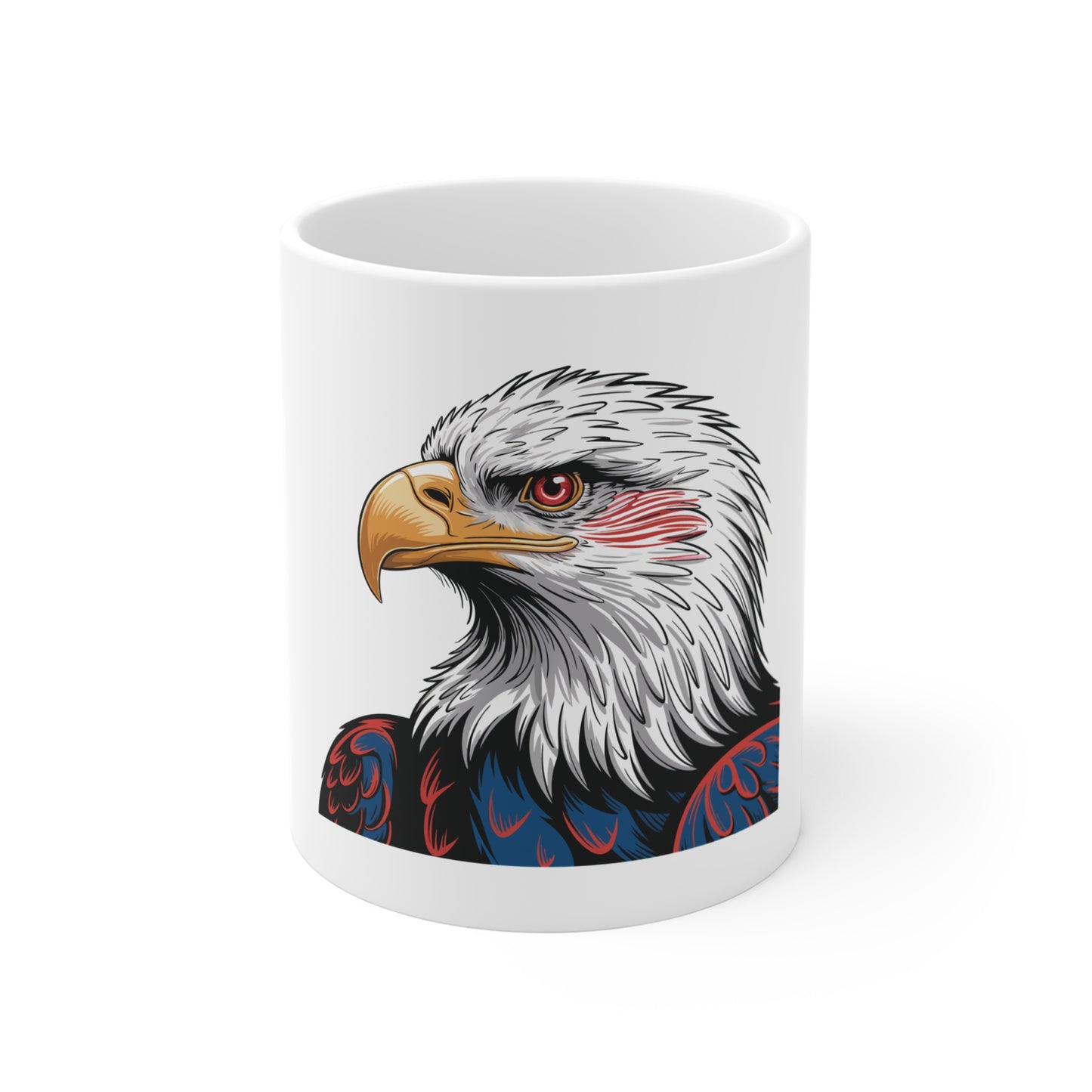 Eagle Portrait Mug — Patriotic Bald Eagle Coffee Cup (11oz)