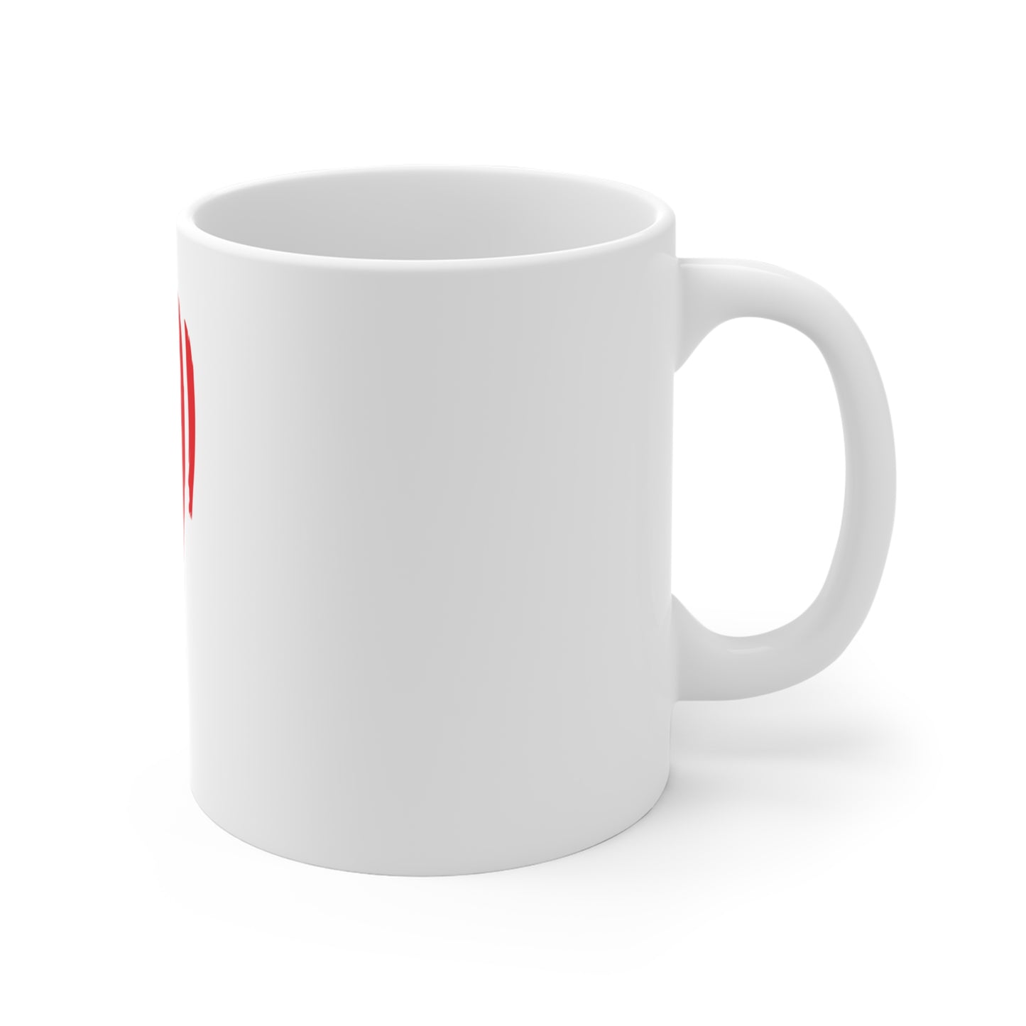 Vertical Brushstroke American Flag Coffee Mug – Abstract USA Flag Mug – Modern Patriotic Cup – Bold Red White Blue Gift Mug 11oz