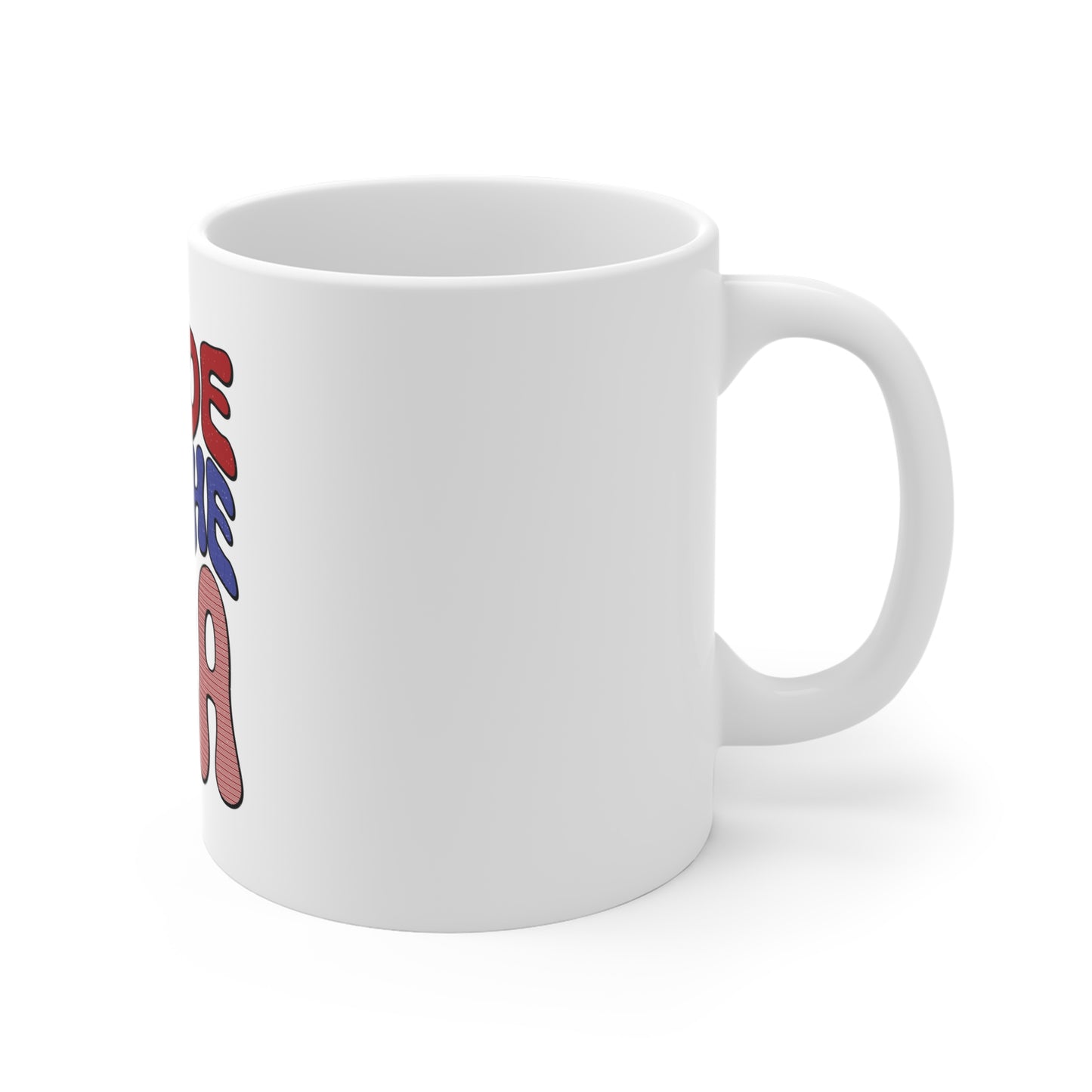 Made in the USA Retro Coffee Mug – Vintage Patriotic Typography Mug – Bold Americana Statement Cup – 4th of July USA Pride Mug Mug 11oz