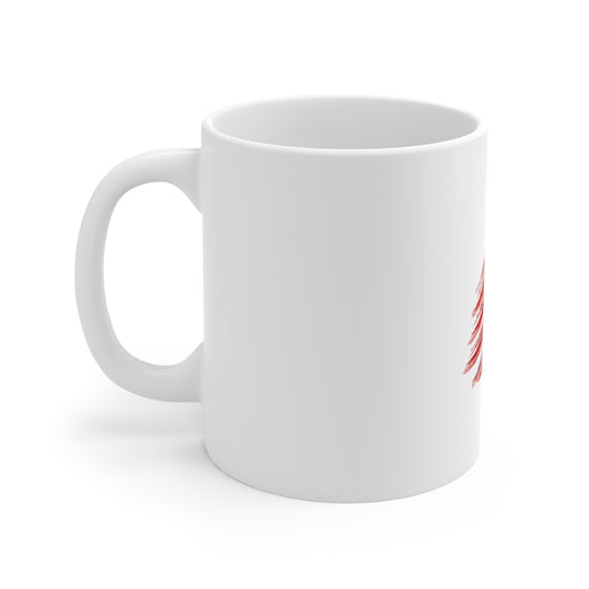 American Flag Brushstroke Mug – Patriotic 11oz Coffee Cup