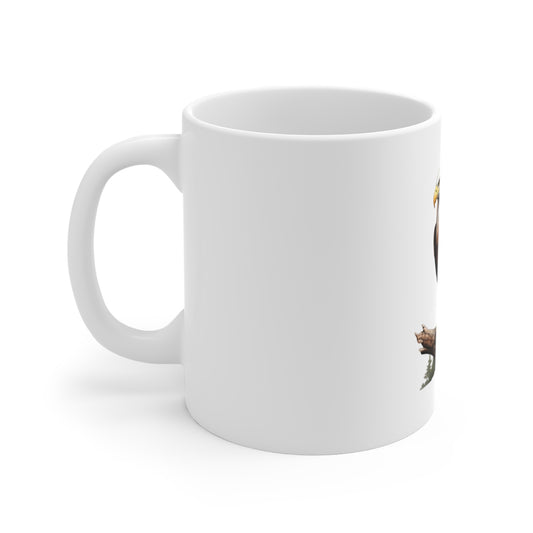 Eagle Coffee Mug - 11oz Bald Eagle Ceramic Tea Cup, Patriotic Wildlife Gift