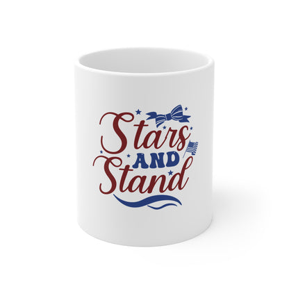 Stars and Stand Mug — Patriotic 11oz Coffee Cup