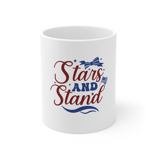 Stars and Stand Mug — Patriotic 11oz Coffee Cup