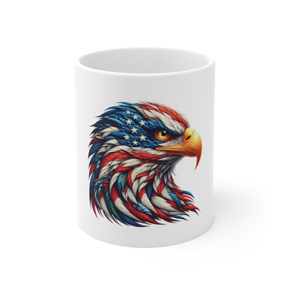 American Flag Eagle Mug – Patriotic 11oz Coffee Cup