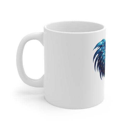 Patriotic Rooster Coffee Mug – American Flag Chicken with Megaphone – Funny USA Rooster Mug – Red White Blue Gift American Flag Rooster 11oz Coffee Mug – Patriotic Fourth of July Gift