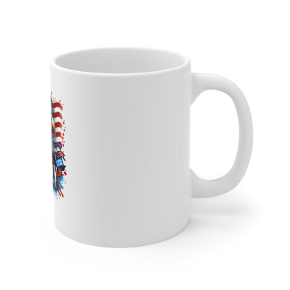 4th of July Eagle Mug — Patriotic American Flag Coffee Cup