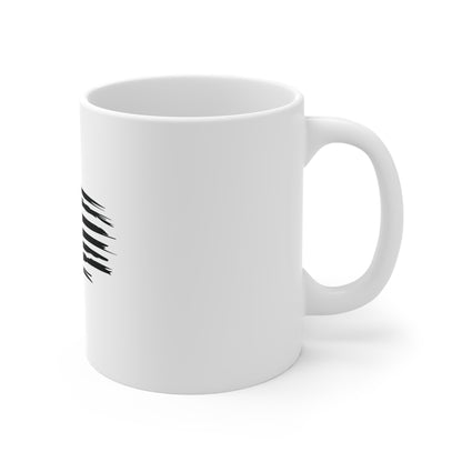 Distressed American Flag Skull Mug – Blacked Out USA Skull Coffee Mug – Grunge Patriotic Skull Cup – Tactical Style American Flag Mug Mug 11oz