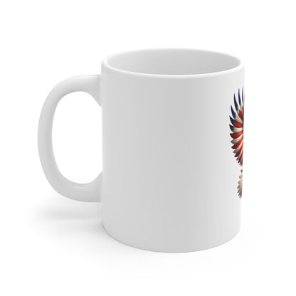 American Flag Eagle Mug — Patriotic 11oz Coffee Cup for Veterans, 4th of July & Memorial Day