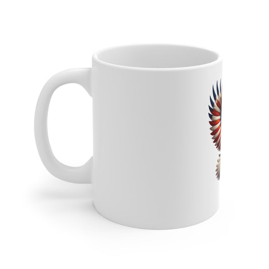 American Flag Eagle Mug — Patriotic 11oz Coffee Cup for Veterans, 4th of July & Memorial Day