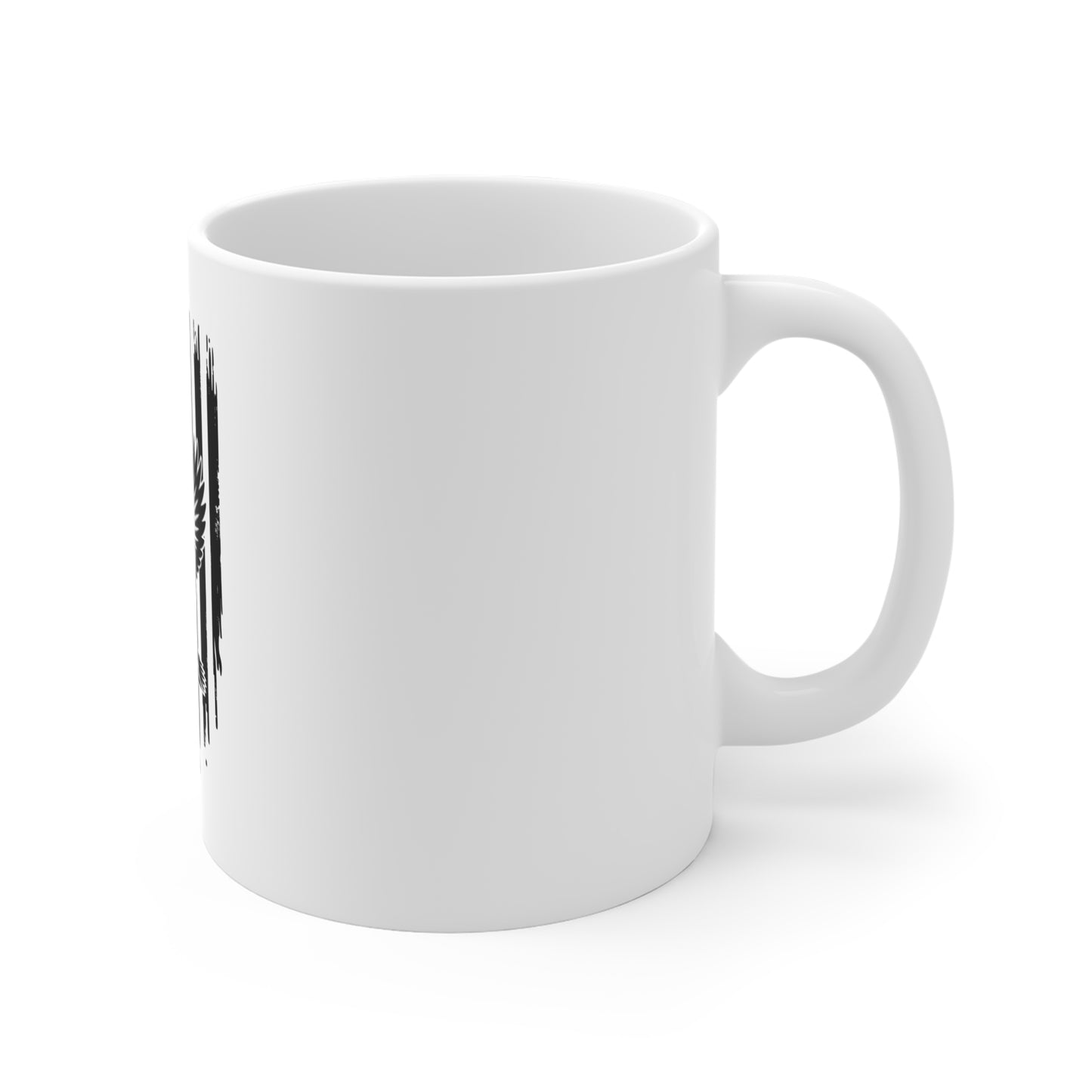 Blackout Flying Goose American Flag Coffee Mug – Tactical Patriotic Duck Mug – Stealth USA Wildlife Mug – Distressed Flag Cup Mug 11oz