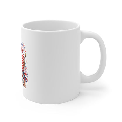 Patriotic Mug — "God Bless America" 11oz Coffee Cup