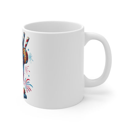 Patriotic Fireworks Milkshake Coffee Mug – 4th of July Dessert Mug – Red White Blue Celebration Cup – Americana Berry Treat Mug – Festive Gift Mug Patriotic Berry Sundae Mug – 11oz Fourth of July...