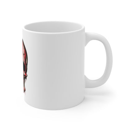 American Flag Skull Mug — Patriotic 11oz Coffee Cup for Veterans & Fourth of July