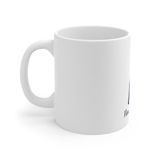 New Hampshire Floral State Outline Mug — 11oz Decorative Gift Cup