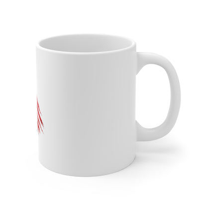 American Flag Brushstroke Mug — Patriotic 11oz Coffee Cup for 4th of July & Veterans Day