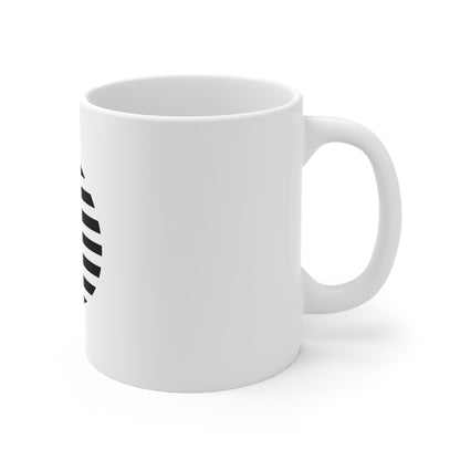 Stealth American Flag Coffee Mug – Blacked Out USA Flag Mug – Minimalist Tone-on-Tone Patriotic Cup – Modern Subtle Freedom Gift Mug 11oz
