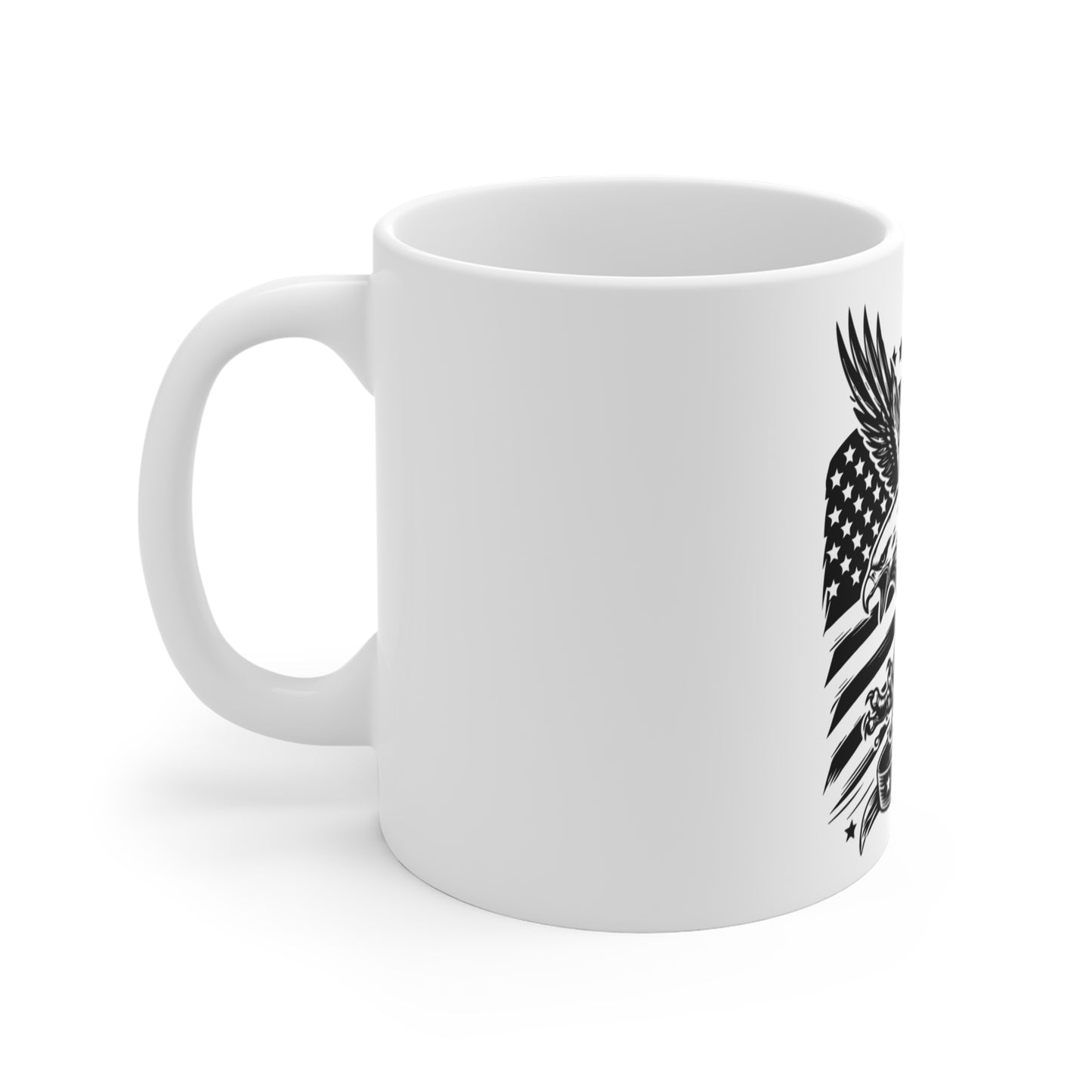 Classic American Flag Mug – Bold USA Flag Coffee Mug – Traditional Patriotic Cup – Everyday Americana Mug Mug 11oz
