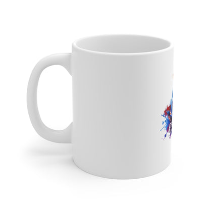 4th of July Patriotic Dog Mug — American Flag Labrador 11oz Coffee Cup