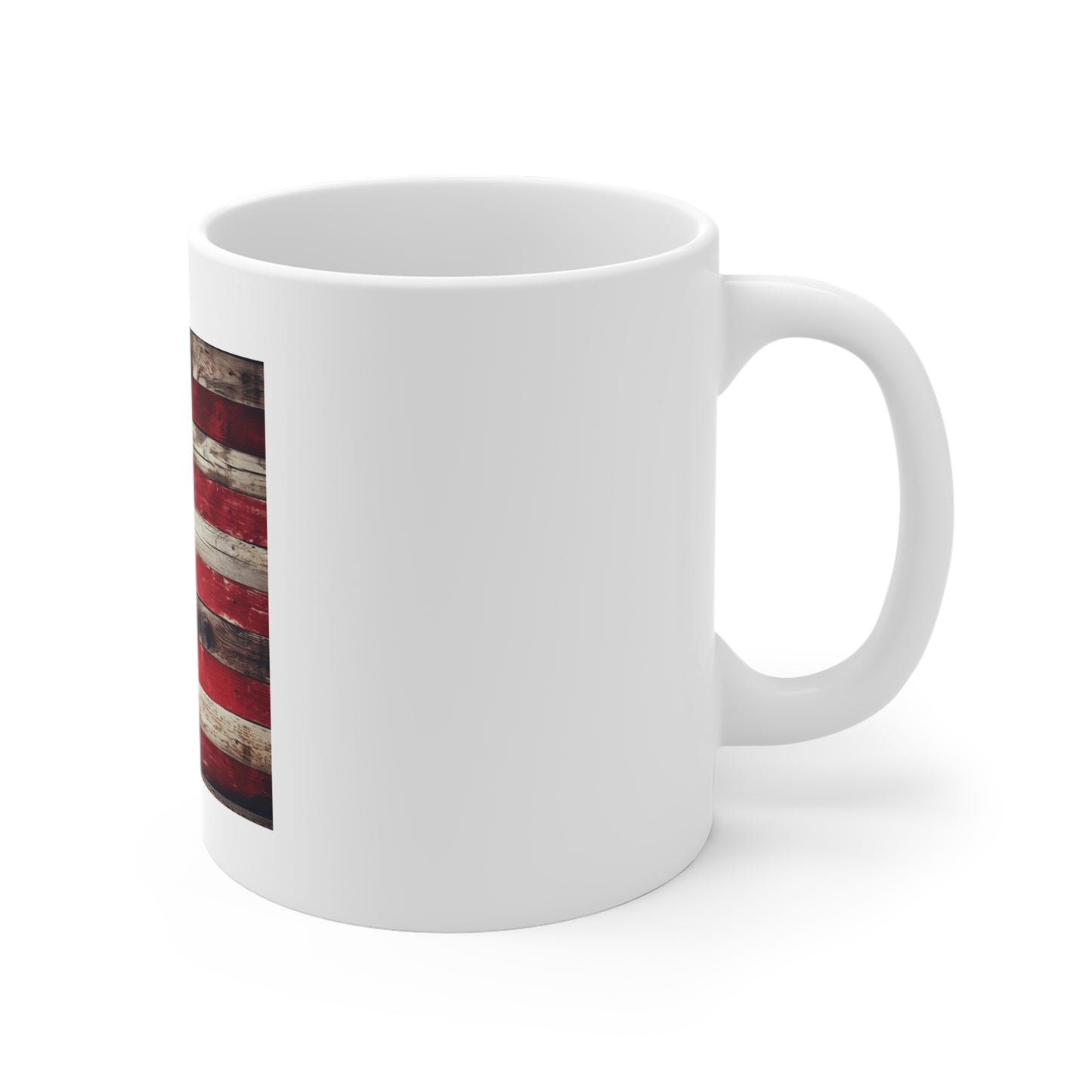 Heavily Distressed American Flag Wood Coffee Mug – Vintage Worn USA Flag Mug – Rustic Weathered Wooden Patriotic Cup – Americana Gift American Flag Vintage Wood Grain Mug – 11oz Patriotic Coffee Cup...