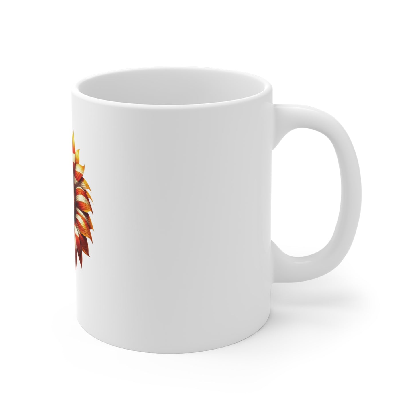 American Flag Sunflower Mug — Patriotic 11oz Coffee Cup