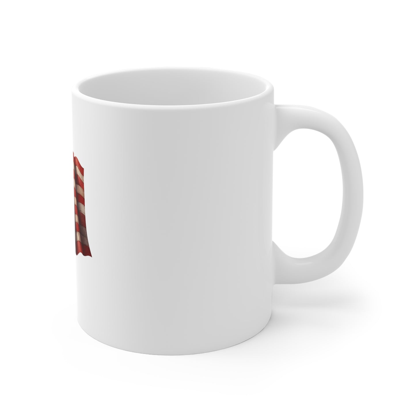 American Flag Coffee Mug — 11oz Patriotic USA Ceramic Mug